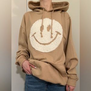 sherpa smiley hoodie skullhouse designs